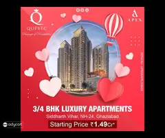 3/4BHK ultra-luxurious apartments In Ghaziabad By Apex Quebec