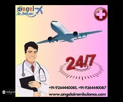 Book Angel Air Ambulance Services in Varanasi with Cardiac Monitor